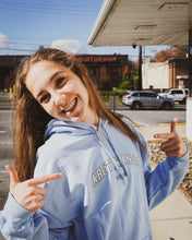 Load image into Gallery viewer, Blue College Hoodie -ALMOST GONE!
